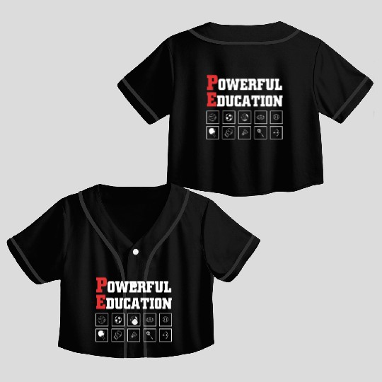 Physical Education Teacher PE Coach Crop Top Baseball Jerseys