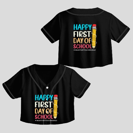 School Head Start Crew Teacher Crop Top Baseball Jerseys