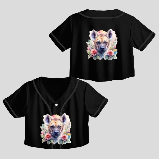 Sage the Blooming Hyena Crop Top Baseball Jerseys