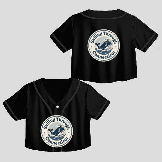 Connecticut Whale Captain Design Crop Top Baseball Jerseys