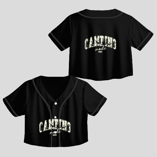 Camp Vacation Camping mode Crop Top Baseball Jerseys