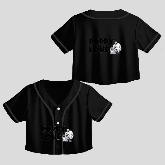 Puppy Love Crop Top Baseball Jerseys