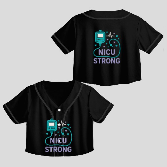NICU Parent Pride Preemie Warrior Neonatal Crop Top Baseball Jerseys