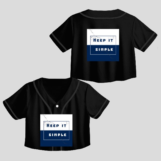 "Keep It Simple" Crop Top Baseball Jerseys