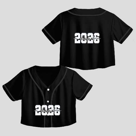Class of 2026 Summer Vacation Crop Top Baseball Jerseys