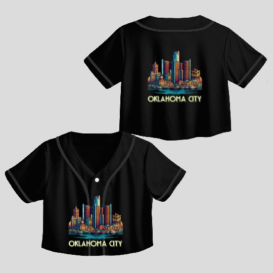Oklahoma City Oklahoma USA Crop Top Baseball Jerseys