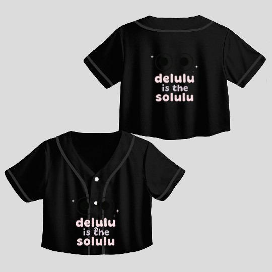 Delulu Eyes – TikTok Core Energy Crop Top Baseball Jerseys