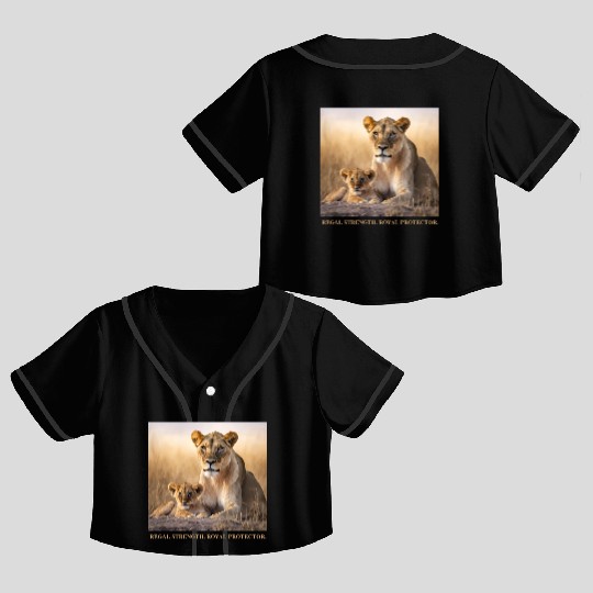 Lioness and her cub - Pride & Joy Crop Top Baseball Jerseys