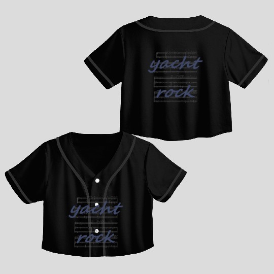 Yacht Rock Sheet Music Crop Top Baseball Jerseys