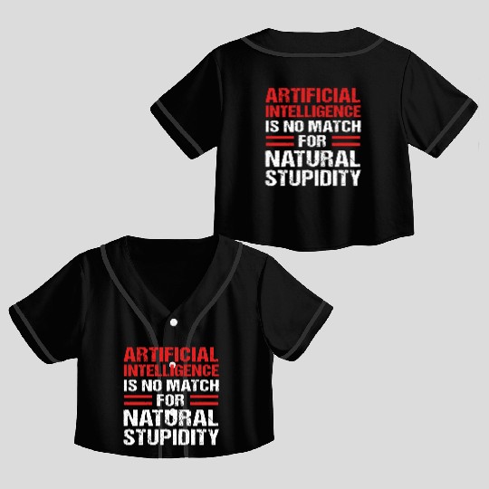 AI Artificial Intelligence Data Science Crop Top Baseball Jerseys