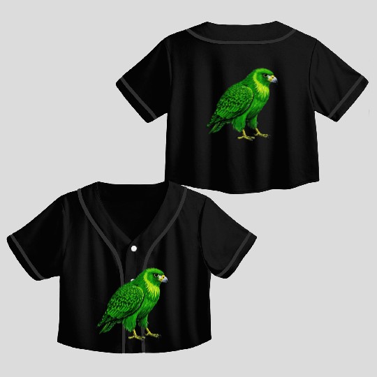 Green hawk Crop Top Baseball Jerseys