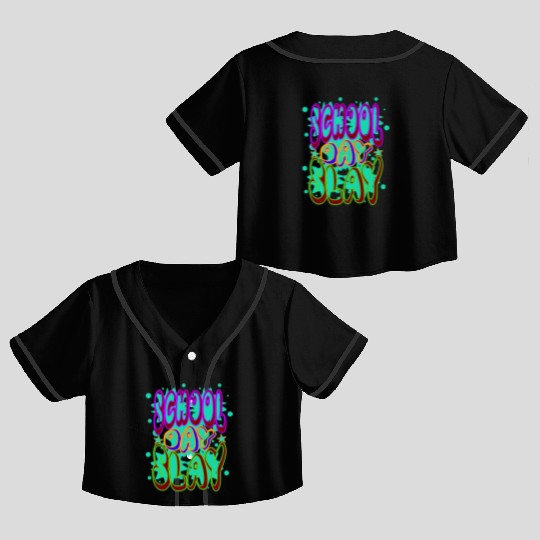 School Day Slay Crop Top Baseball Jerseys