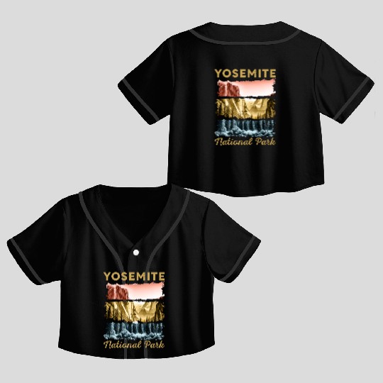 Yosemite National Park Crop Top Baseball Jerseys