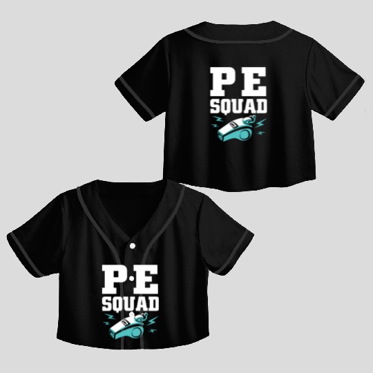 Physical Education Teacher PE Coach Crop Top Baseball Jerseys