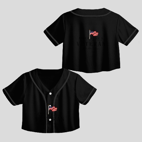 Proud To Be A US Air Force Veteran Crop Top Baseball Jerseys