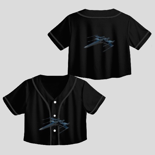 Stealth Fighter Jet Design Crop Top Baseball Jerseys