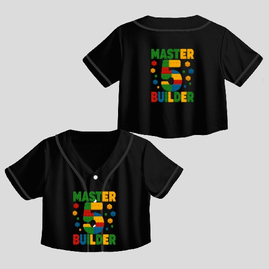 Master Builder Brick System Toys Party Crop Top Baseball Jerseys