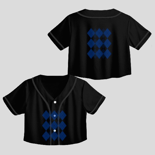 Argyle Crop Top Baseball Jerseys