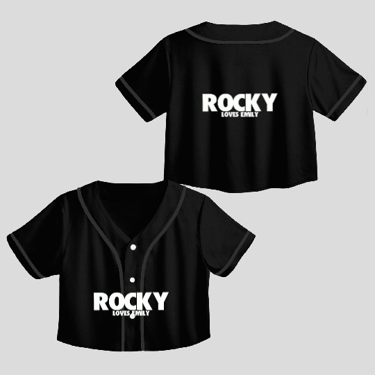 ROCKY LOVES EMILY Crop Top Baseball Jerseys