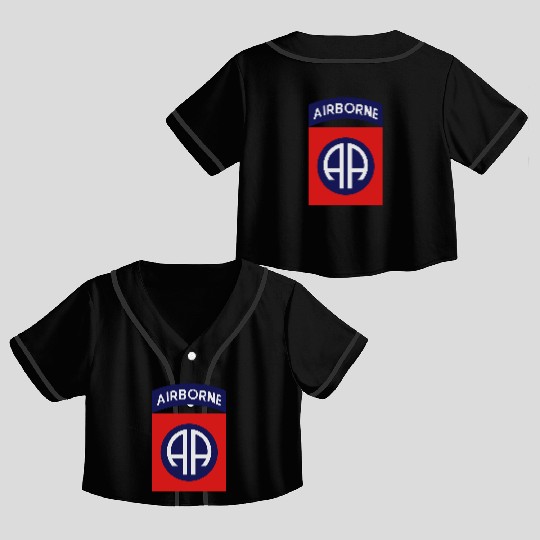 82nd Airborne Crop Top Baseball Jerseys
