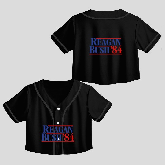 Reagan - Bush ’84 campaign Crop Top Baseball Jerseys