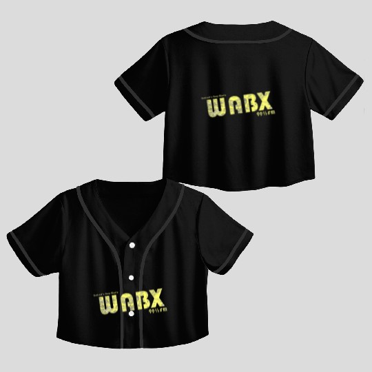Old School WABX Radio Crop Top Baseball Jerseys