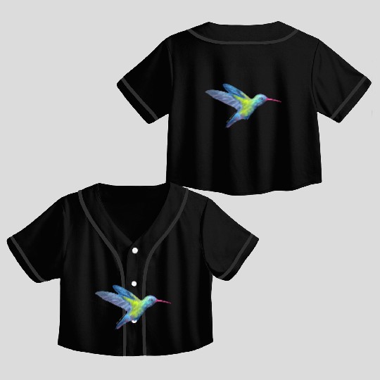 AD hummingbird Crop Top Baseball Jerseys