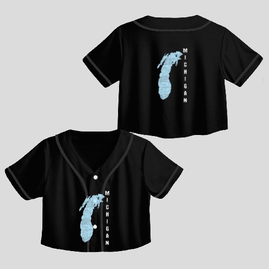 Lake Michigan Great Lakes Crop Top Baseball Jerseys