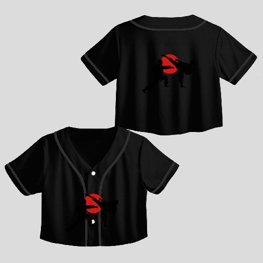 two karate fighter Crop Top Baseball Jerseys