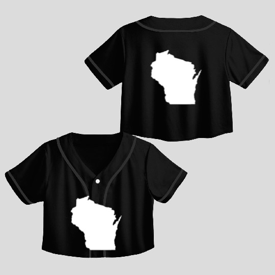 Coloring Book Wisconsin Crop Top Baseball Jerseys