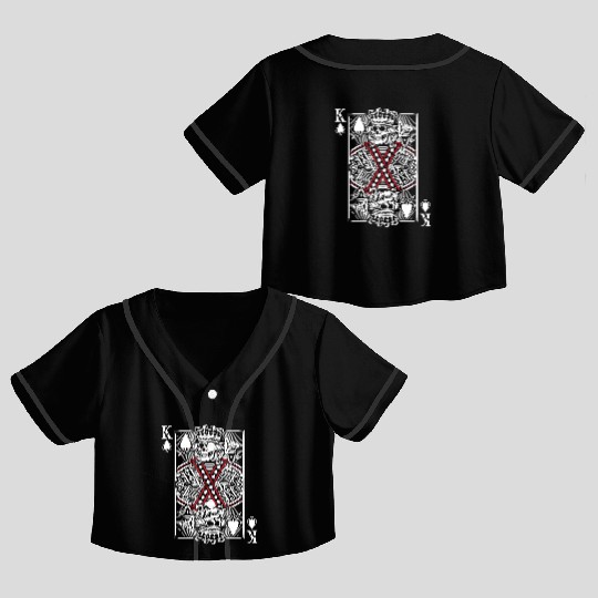 King Of Hearts Crop Top Baseball Jerseys