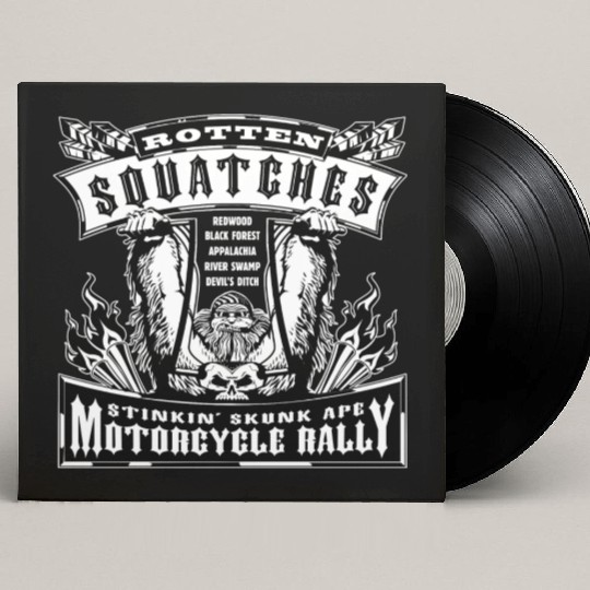 Rotten Squatches Stinkin' Skunk Ape Rally Custom Vinyl Record Sleeves