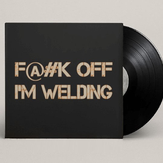 Fuck Off Tan-Orange Custom Vinyl Record Sleeves