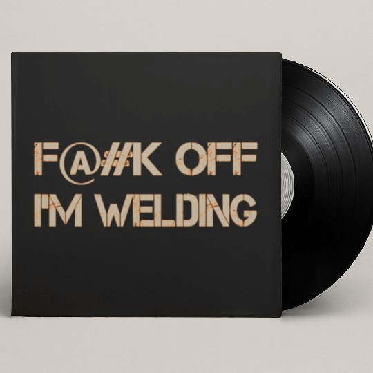 Fuck Off Tan-Orange Custom Vinyl Record Sleeves