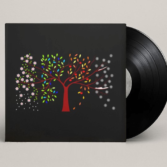 four seasons tree Custom Vinyl Record Sleeves