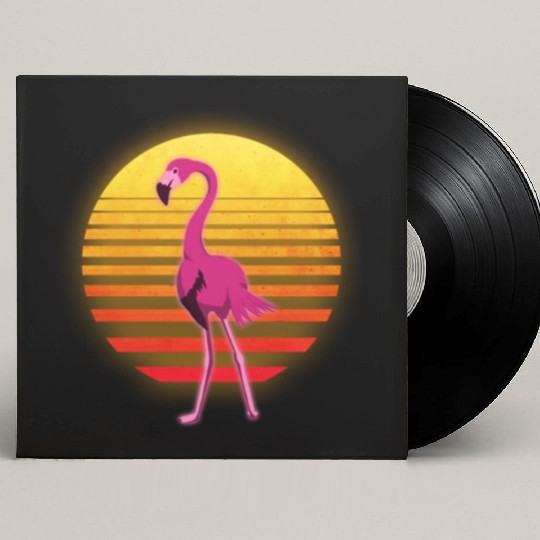 Neon Flamingo Custom Vinyl Record Sleeves