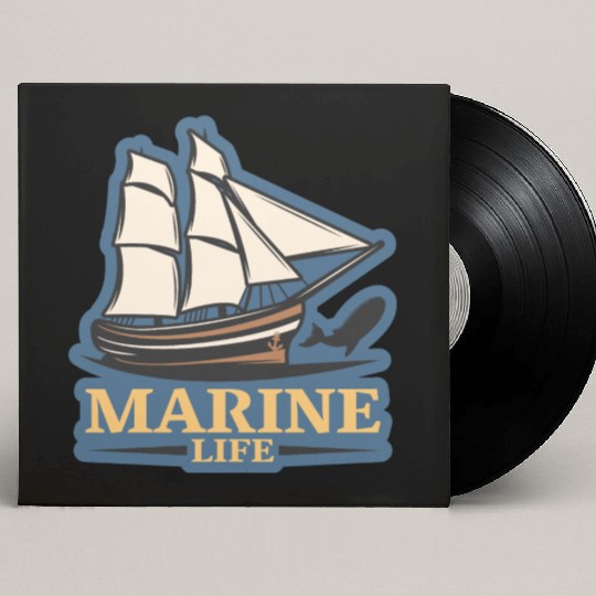 marine life logo Custom Vinyl Record Sleeves