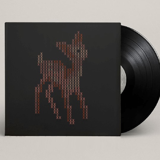 Cross Stitch Little Deer Custom Vinyl Record Sleeves