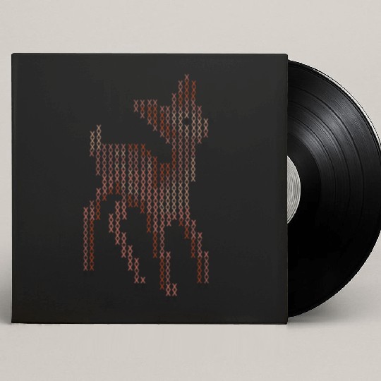 Cross Stitch Little Deer Custom Vinyl Record Sleeves