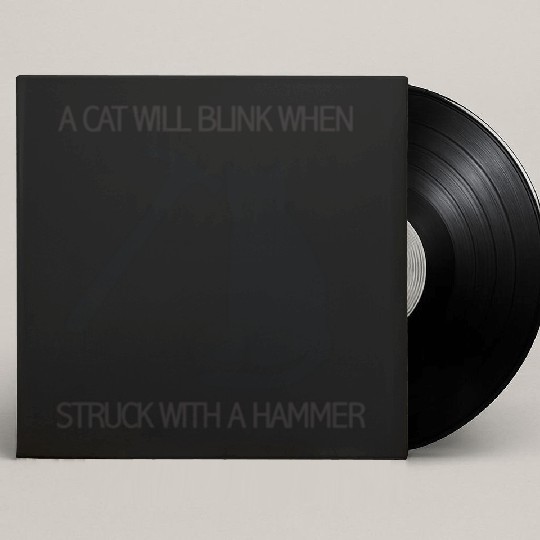 A CAT WILL BLINK WHEN STRUCK WITH A HAMMER Custom Vinyl Record Sleeves