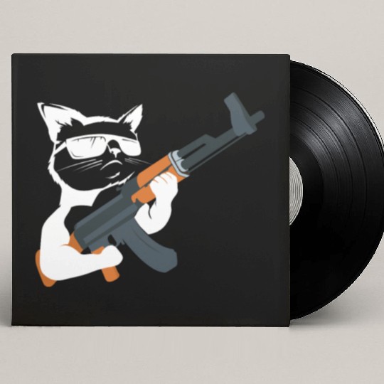 Gunning for Kitties funny Cat Gift Custom Vinyl Record Sleeves Custom Vinyl Record Sleeves