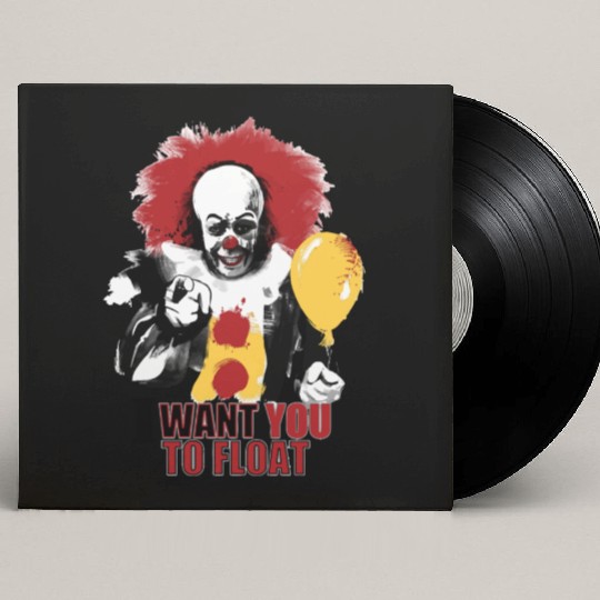 Creepy Pennywise LIGHT Version Art Character Custom Vinyl Record Sleeves