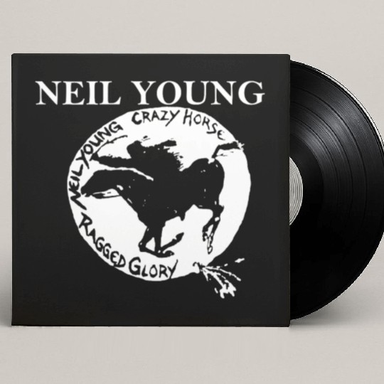 Neil Young Crazy Horse Unisex Retro Rock Horse Custom Vinyl Record Sleeves