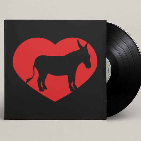 i love love heart donkey horse pony small packelse Custom Vinyl Record Sleeves