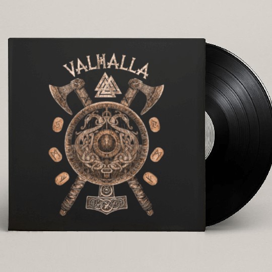 VIKINGS RISE - Valhalla Viking Shield Custom Vinyl Record Sleeves