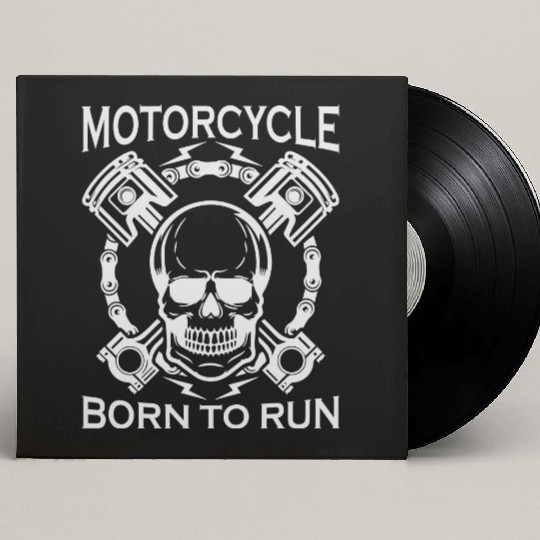 Born To Run Motorcycle Custom Vinyl Record Sleeves