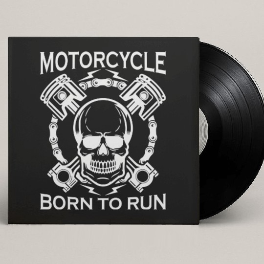 Born To Run Motorcycle Custom Vinyl Record Sleeves