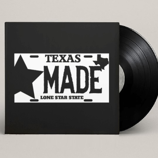 Texas - texas made lone star license plate Custom Vinyl Record Sleeves