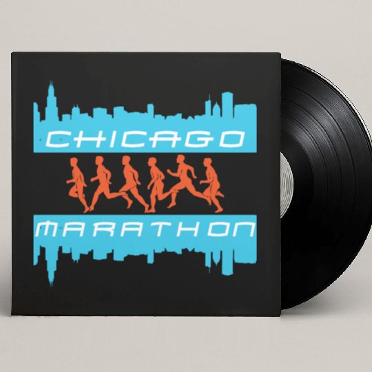 chicago marathon 5 Custom Vinyl Record Sleeves