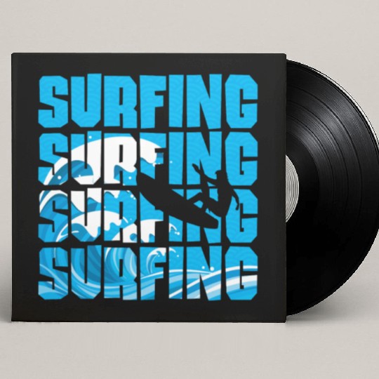 Surfing Surfing Surfing Custom Vinyl Record Sleeves